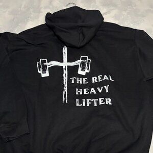 BLACK GILDAN HEAVY COTTON BLEND HOODIE (NEW)